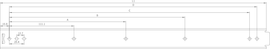 Double Extension Drawer Slides T1840