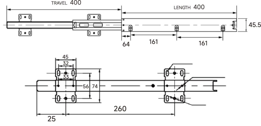 basket drawer slides h1245