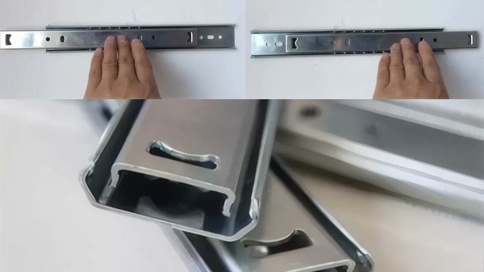 Two way travel drawer slides