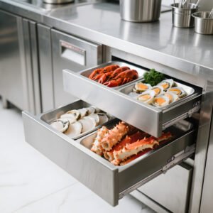 freezer stainless steel drawer slides