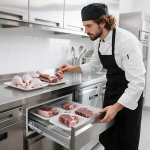 freezer stainless steel drawer slides