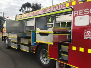 locking drawer slides for fire truck